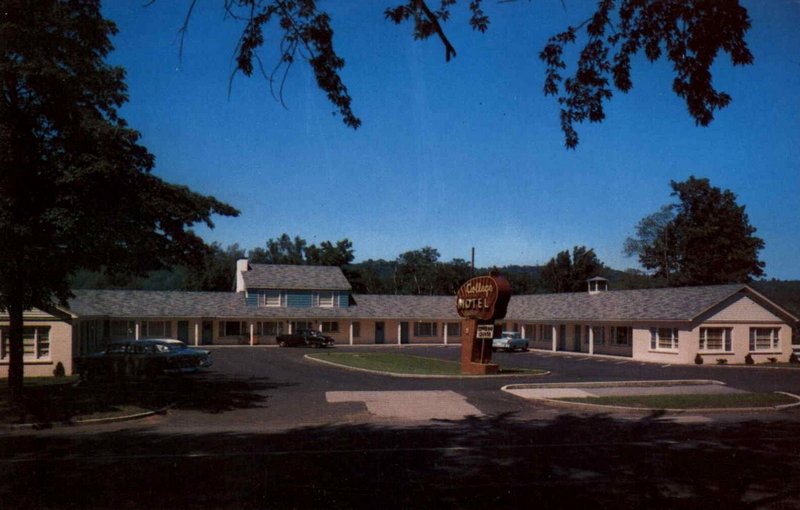 College Motel - Vintage Postcard